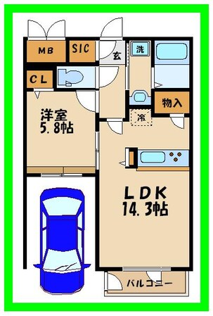 ＡＺＡＬＥＴＹ上北沢の物件間取画像